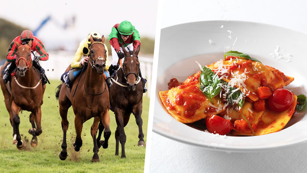 Day At The Races And Three Course Meal With Wine At Prezo For Two