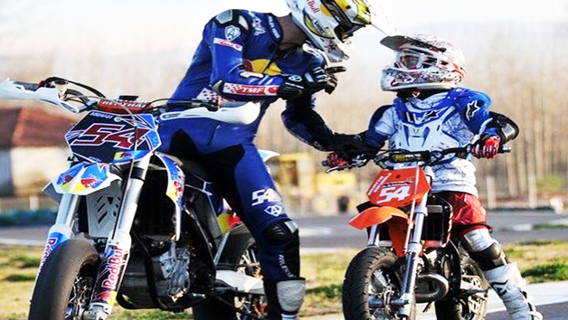 Electric Motocross Dirt Bike Family Driving Session At Imoto X