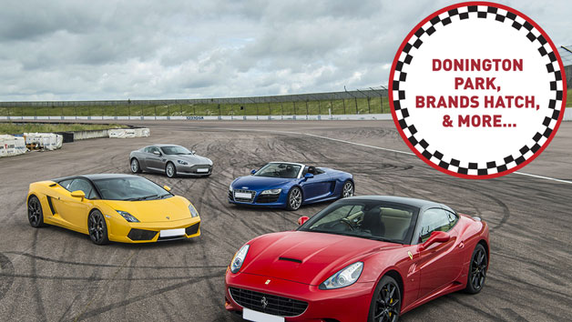 Four Supercars Driving Thrill At A Top Uk Race Track