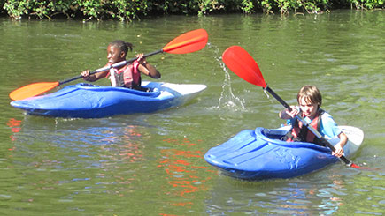 Kids Kayaking For Two