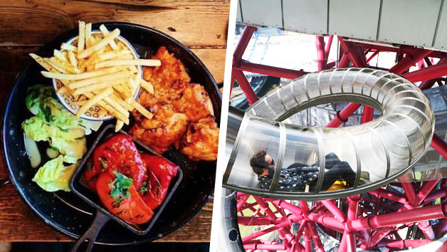The Slide At The Arcelormittal Orbit With Three Course Meal At Cabana For Two