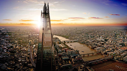 The View From The Shard With Champagne For Two