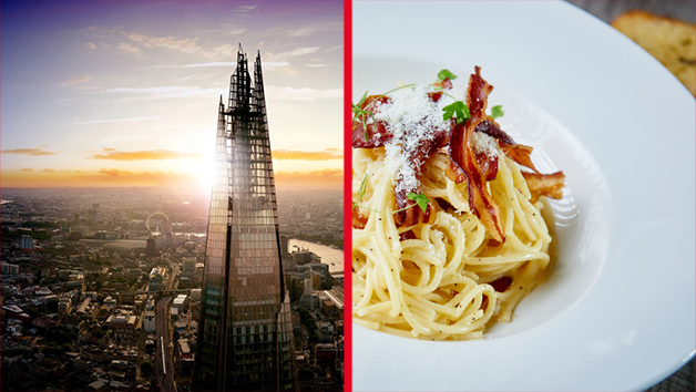 The View From The Shard With Three Course Dining And Bubbles For Two