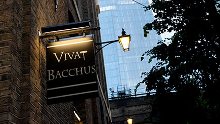 Two-course Dinner And Wine Flight For Two At Vivat Bacchus  London Bridge
