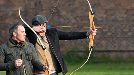 Archery For Two At Hazlewood Castle  North Yorkshire