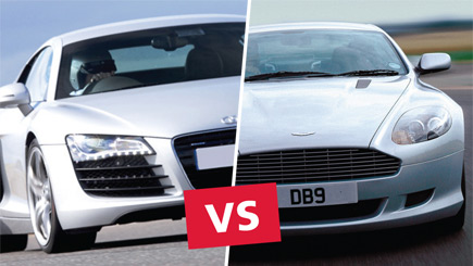 Aston Martin Versus Audi R8 Driving