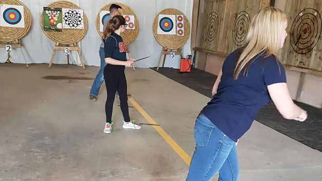 Axe Throwing Adults At Aim Country Sports For Two