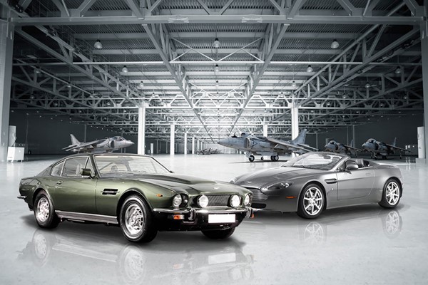 007 Modern Aston Martin Vantage And 70s Vantage Driving Blast