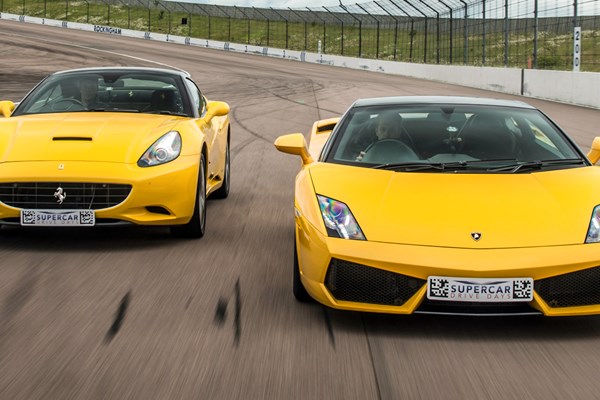 Double Supercar Driving Blast With High Speed Passenger Ride