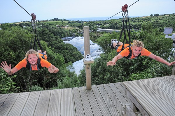 Hangloose At The Eden Project  Zip Wire For Two