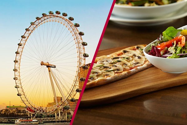 London Eye And Three Course Meal With Wine At Prezo Trafalgar Square