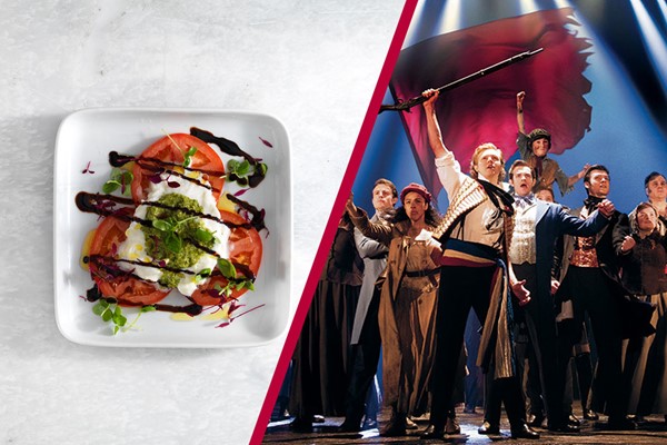 Theatre Tickets To Les Miserables And A Meal With Wine For Two At Prezo